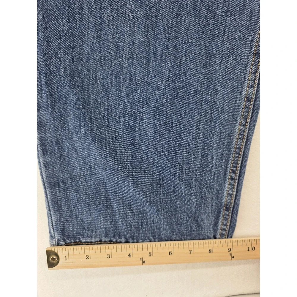 Levi's 550 Relaxed Fit Tapered Leg Jeans 42x32 Medium Blue Denim Red Tag Cotton